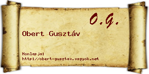 Obert Gusztáv névjegykártya